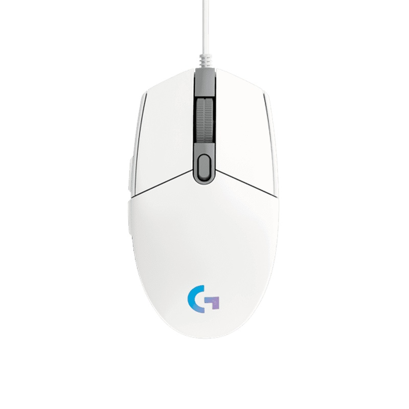 罗技(Logitech)G102二代 游戏鼠标 RGB鼠标 电竞游戏鼠标 吃鸡绝地求生 轻量化设计 小手男女生鼠标 白色