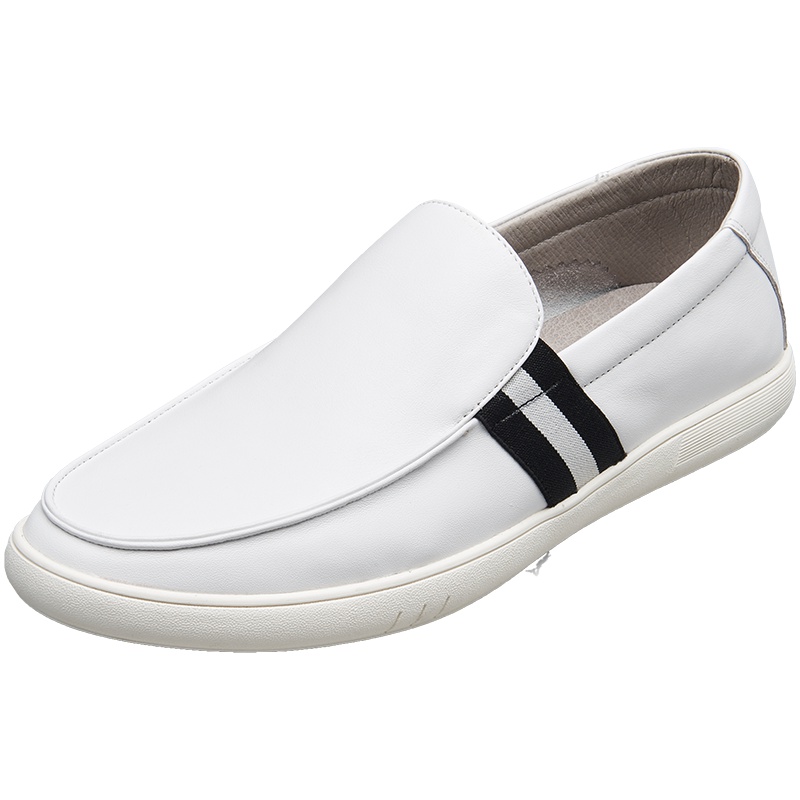 康奈男鞋 秋季潮流休闲真皮纯色套脚圆头耐磨深口皮鞋男士乐福鞋1175802