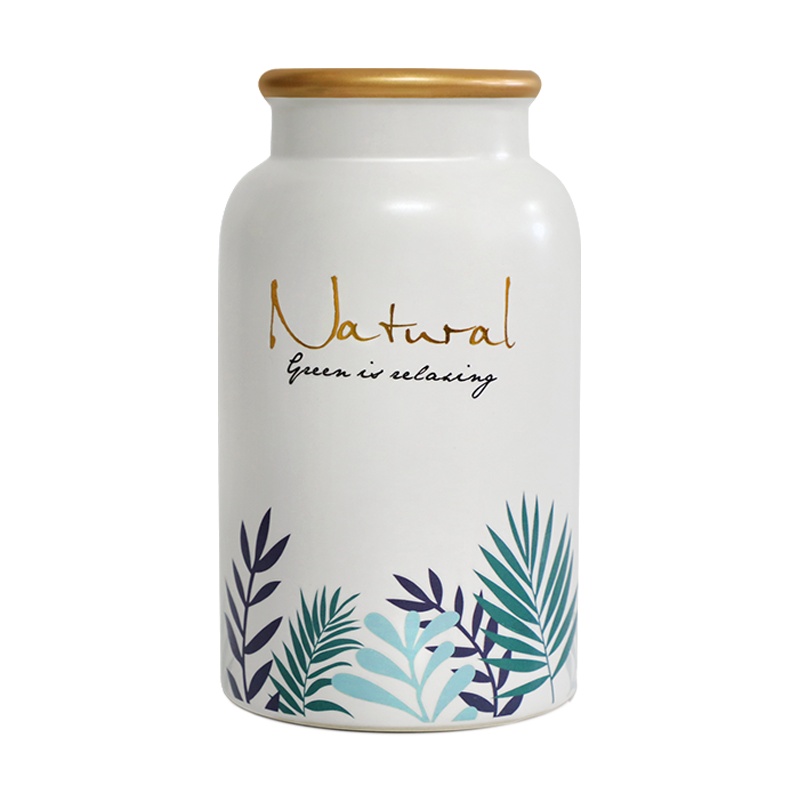 墨斗鱼 陶瓷花瓶3100白色北欧风格家居装饰瓶摆件现代简约客厅假花仿真花干花插花瓶