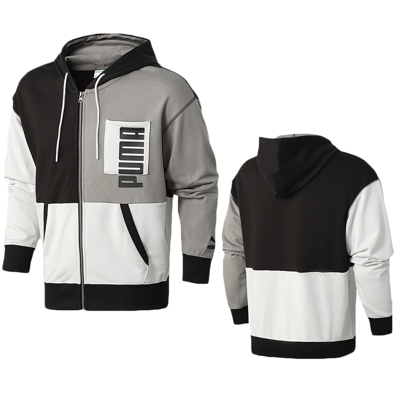 PUMA彪马男装运动服休闲连帽针织外套530712