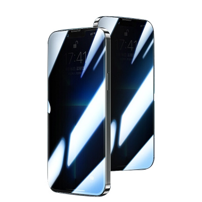 [贴坏包赔]适用苹果iphone13/13promax防窥钢化膜全屏保护膜防摔防爆苹果手机escase玻璃贴膜ES08+