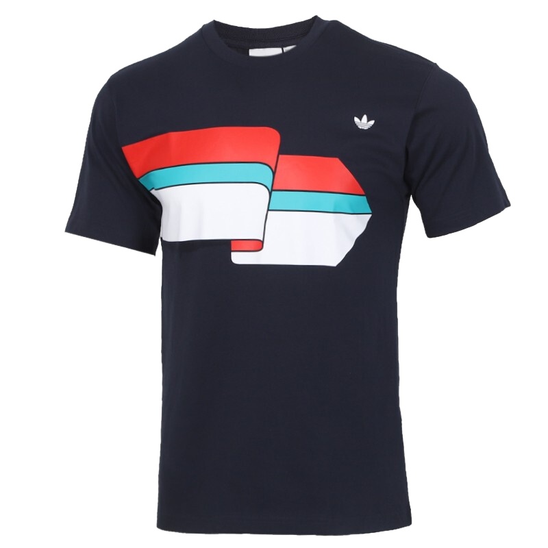 adidas阿迪达斯三叶草男装 2020夏季新品运动服跑步训练健身棉质休闲圆领短袖T恤FM1548/FM1531 D