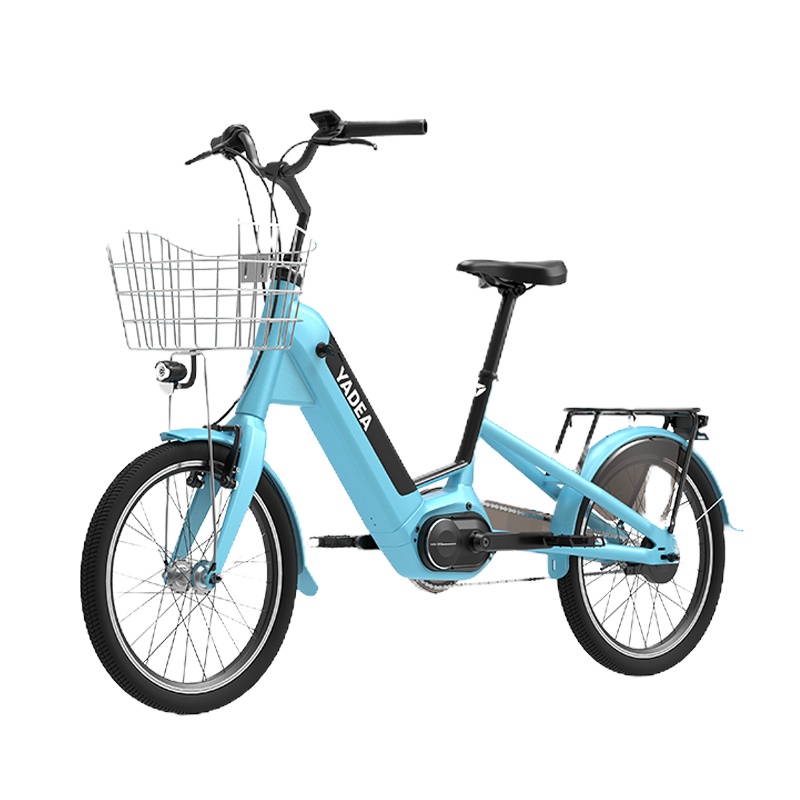 雅迪(yadea)SC500高端亲子车36V进口锂电版雅迪电瓶自行代步车 湖光蓝