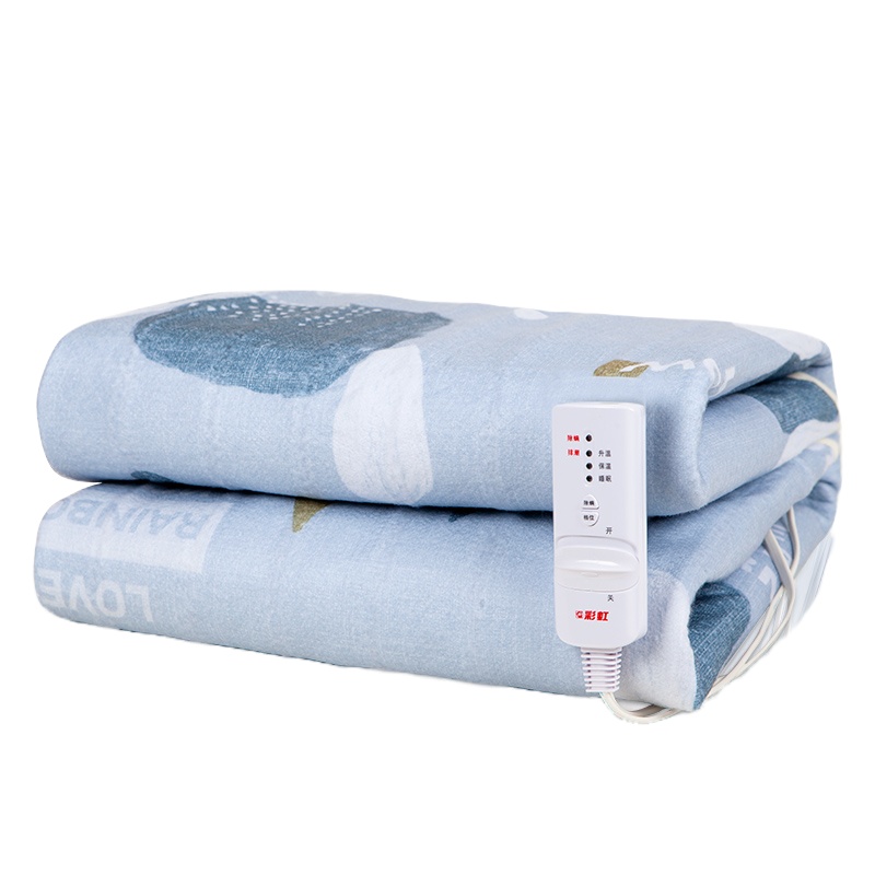 彩虹（RAINBOW）电热毯双人电褥子（1.6*1.3米）可除螨学生宿舍安全辐射非水暖毯 官方旗舰店JD102-V2-S
