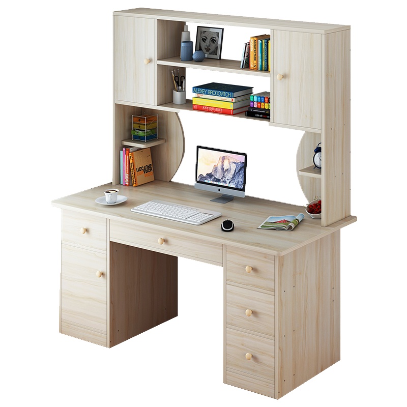 鑫金虎 办公家具台式家用电脑书桌现代简约书房书架组合写字台卧室办公桌子