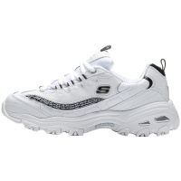 【自营】斯凯奇女鞋熊猫鞋2019新款复古格纹荷叶边老爹休闲运动鞋13090/W BK