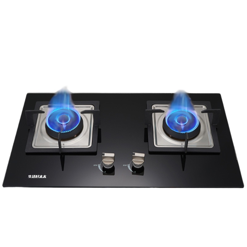 生活好太太 钢化玻璃燃气灶 双灶 台嵌两用 煤气灶 台式打火灶 大火力燃气炉JZT-Q209 (天然气)