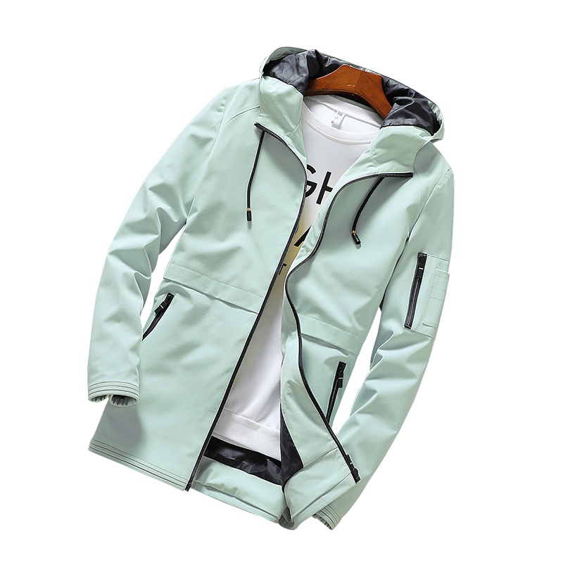 庄吉男士外套春秋2019新款韩版潮流修身帅气薄款休闲连帽工装夹克外衣JU-TCJK1708