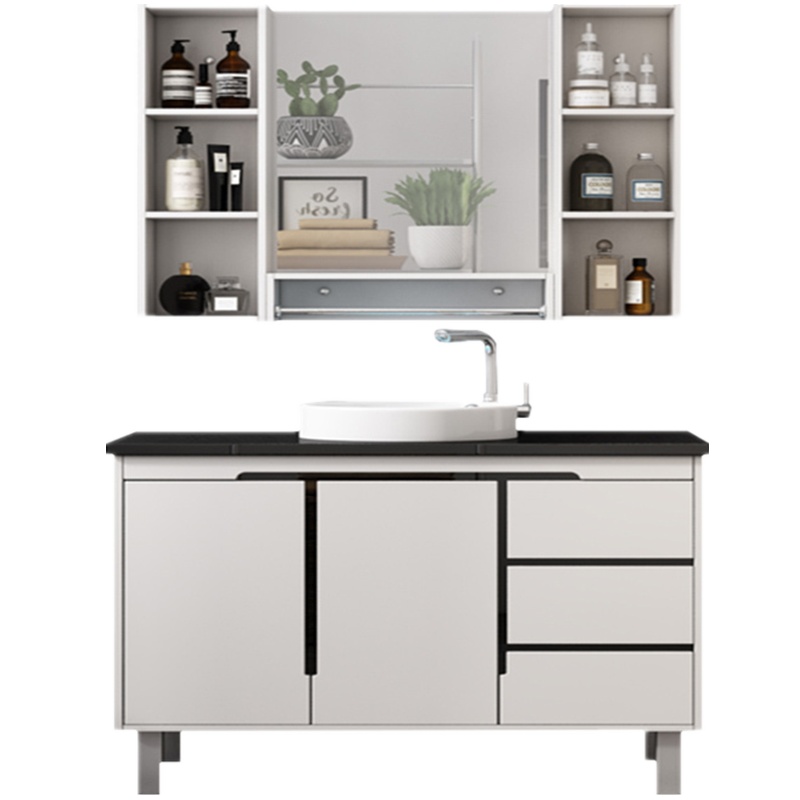 [送马桶柜]北欧浴室柜组合落地式洗脸盆洗手盆洗漱台卫生间面盆现代简约套装巧妈邦