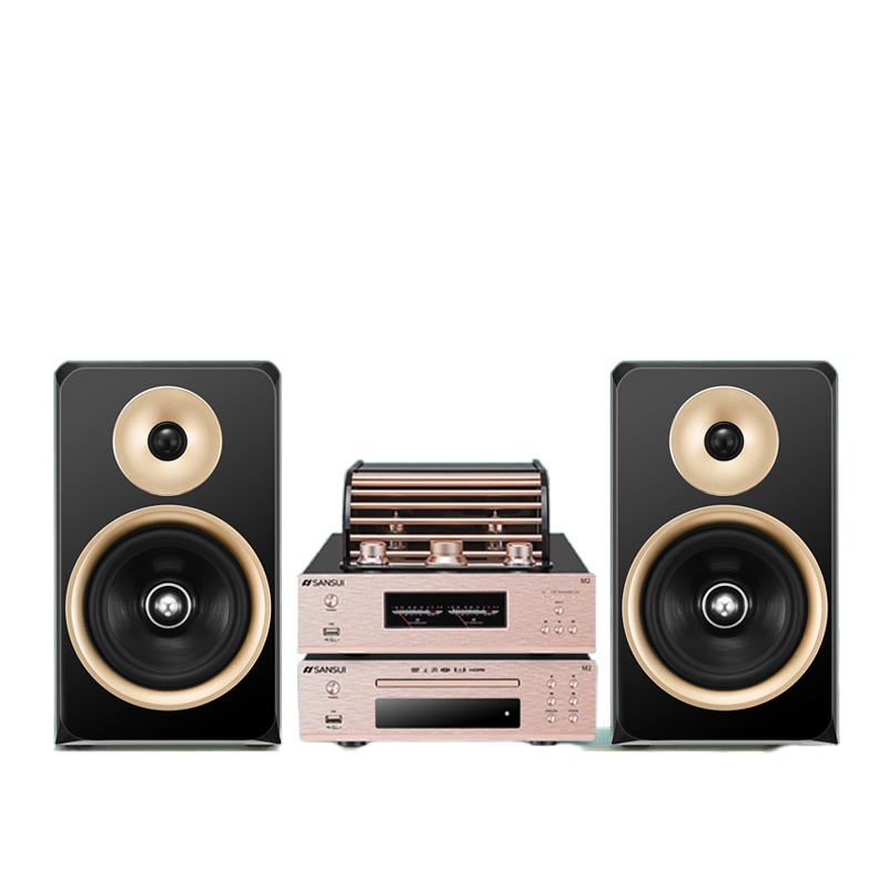 山水(SANSUI) M2胆机CD/DVD组合音响电子管功放发烧级蓝牙音箱功放套装HIFI音响