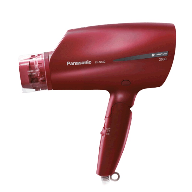 松下（Panasonic）电吹风机 家用 大功率 纳米水离子 纳诺怡 恒温护发 炫动风嘴 EH-NA82
