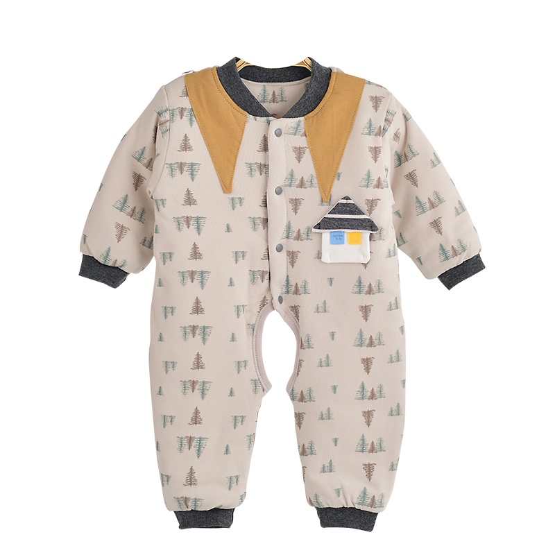 婴儿衣服秋冬保暖连体衣宝宝棉哈衣儿童连体内衣