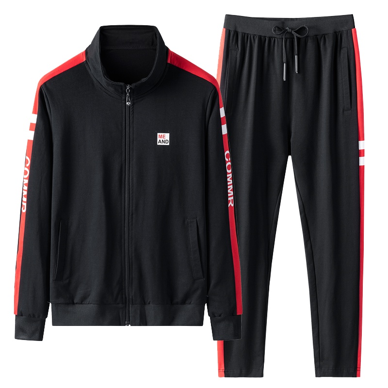 庄吉帅气踏步热风时尚舒适宽松新款运动套装男春秋款韩版潮流休闲服男情侣装JU-MYY-8023