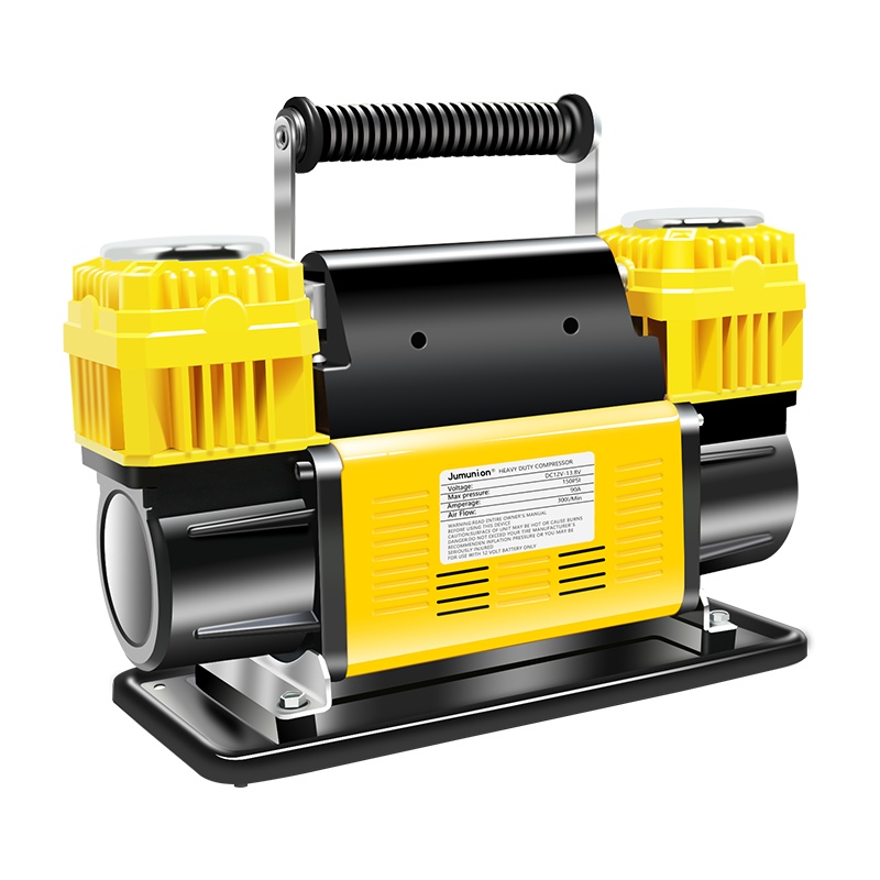 巨木车载充气泵双60缸全金属车用打气泵货车越野车客车1080W大功率高压快速充气打气筒