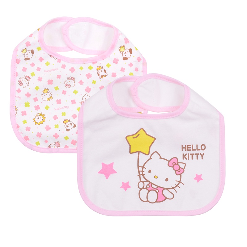 hellokitty小孩纯棉围兜口水巾婴儿围嘴新生儿童幼儿宝宝