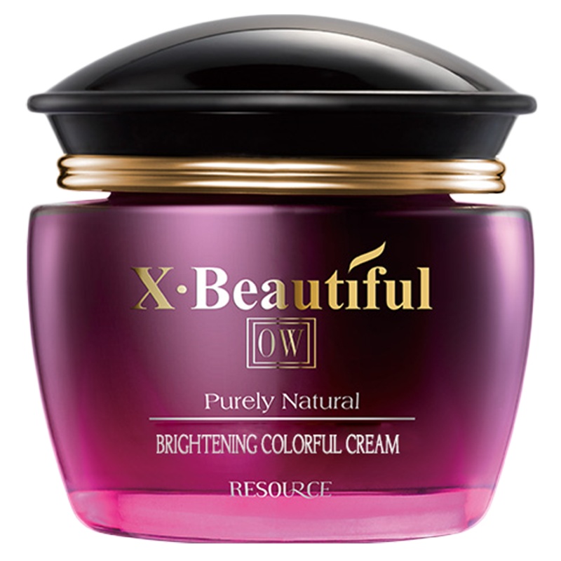 秀美资源靓彩霜化妆品优能靓彩霜50g保湿补水滋润面霜专柜正品女