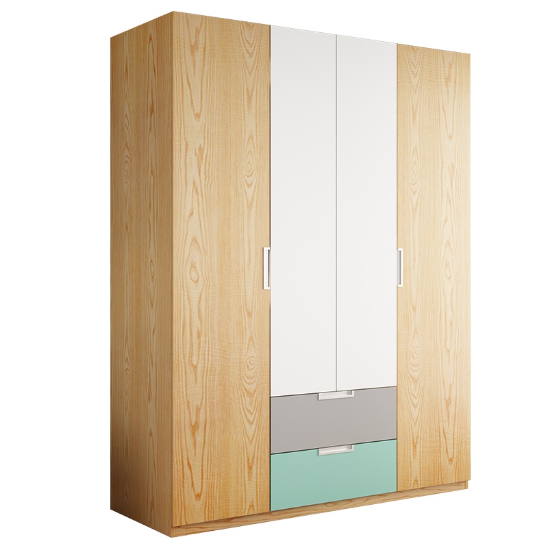 A家家具北欧衣柜小户型平开门衣柜简约木质衣橱卧室家具JB465