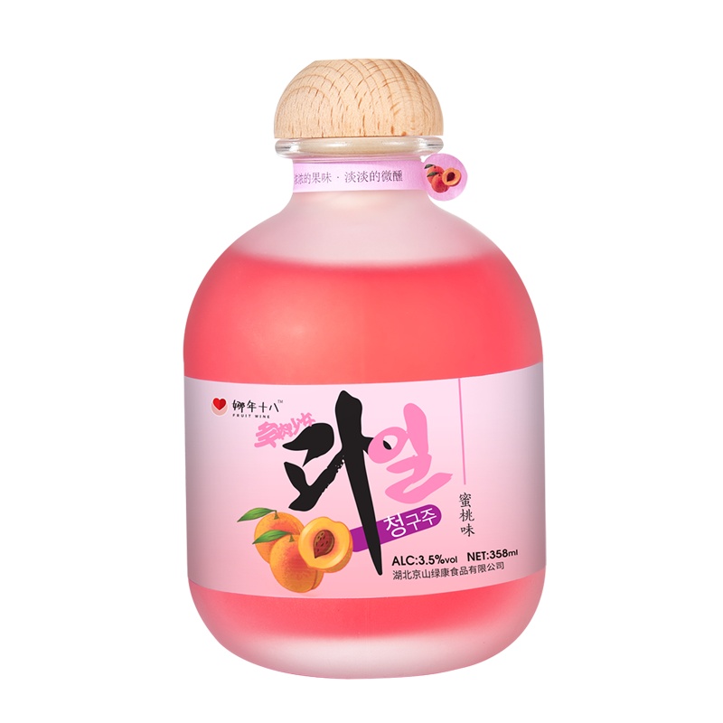 苏宁宜品认证蜜桃果酒低度微醺少女甜水果酒多口味358ml*1瓶