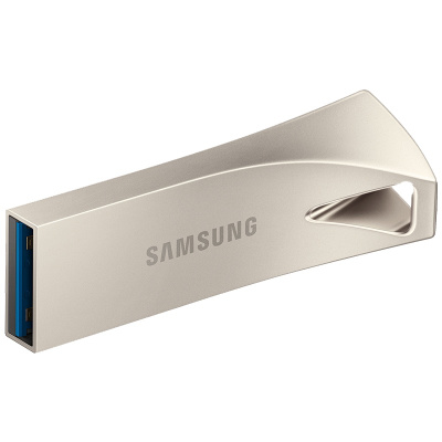 三星(SAMSUNG)128GB u盘usb3.1金属高速车载学生笔记本电脑U盘优盘 BAR升级版+ 香槟银