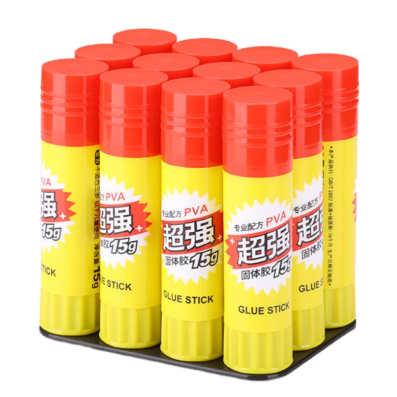 固体胶高粘度儿童手工胶水棒办公用品固体胶棒学生橡胶棒 97154固体胶15g[4支装]