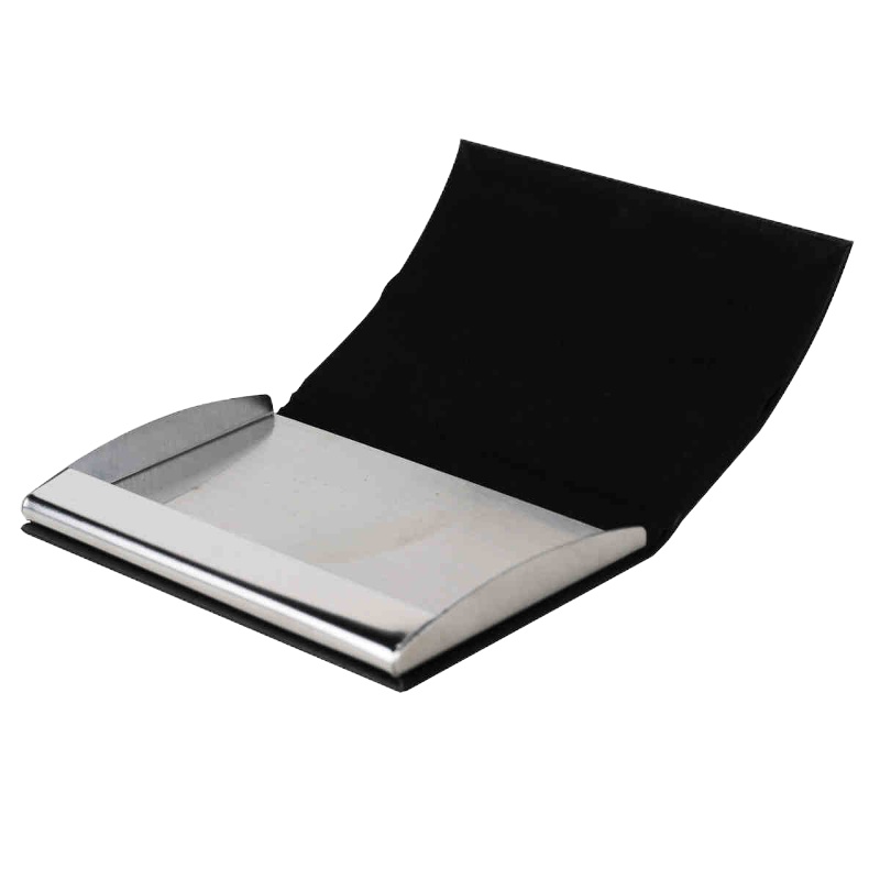 得力7629男女士名片盒 仿皮面商务名片夹 1个