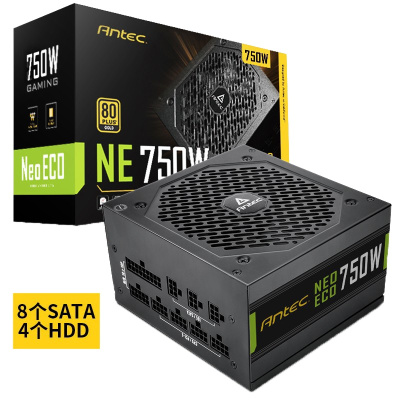 安钛克 Antec NE750金牌全模组/7年换新/全日系电容/寿命更持久/支持风扇启停