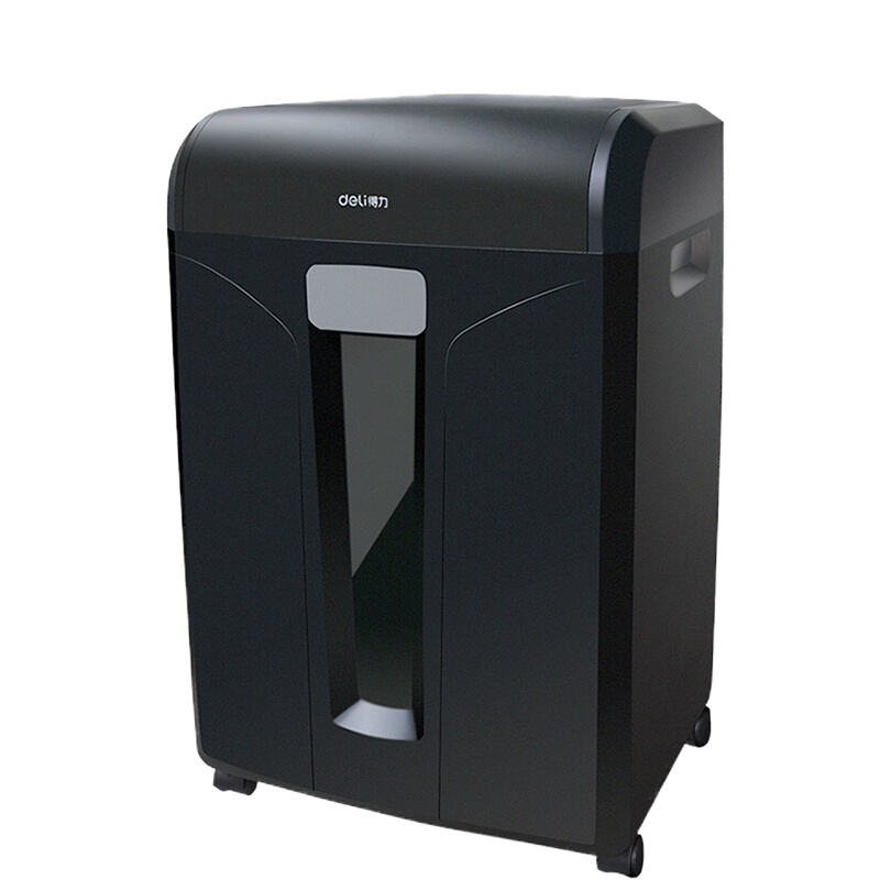 得力(deli)14400大型碎纸机 可碎纸16张 31L大容量 4级保密 黑色 办公商务粉碎机