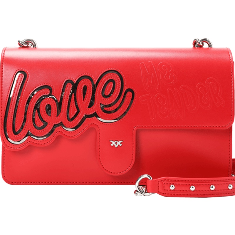 Pinko/品高 LOVE BALLO 镶嵌装饰单肩包 1P21AD