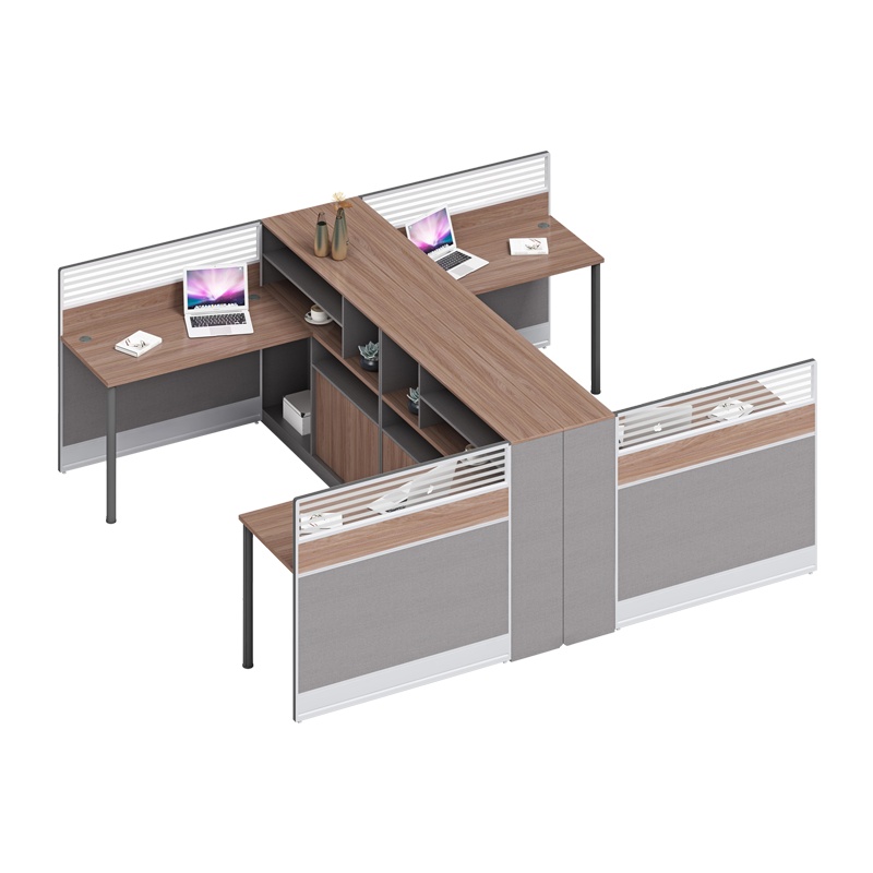 科朔 办公桌职员桌 员工桌 板式屏风桌 四人位 KS-06L3044