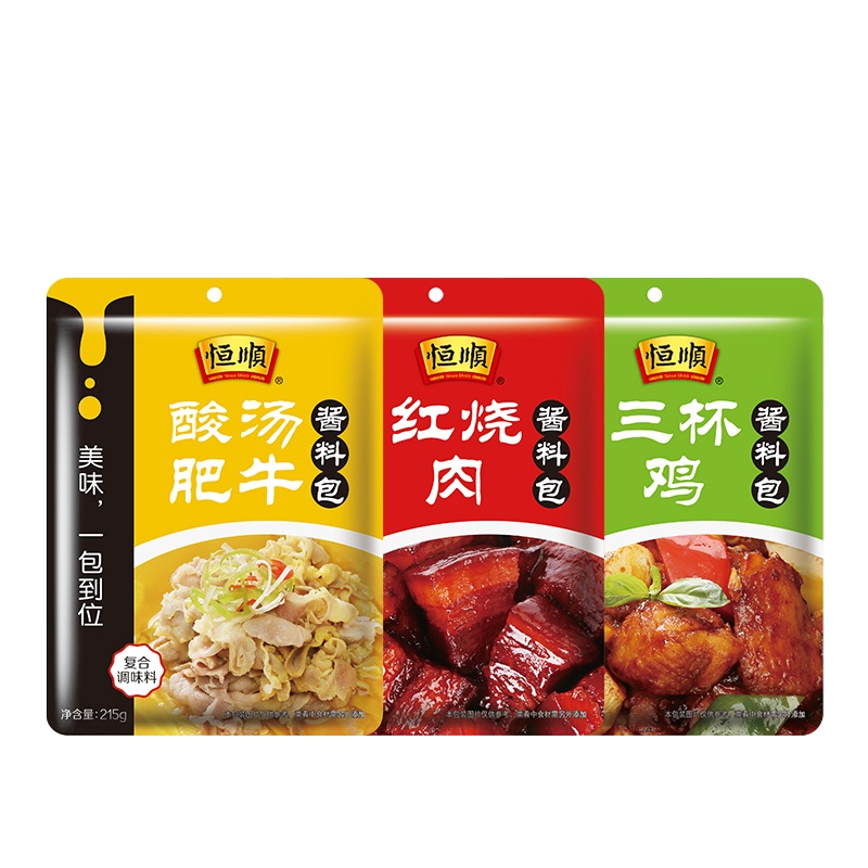 恒顺复合调料包 红烧肉 酸汤肥牛 215g 一包成菜
