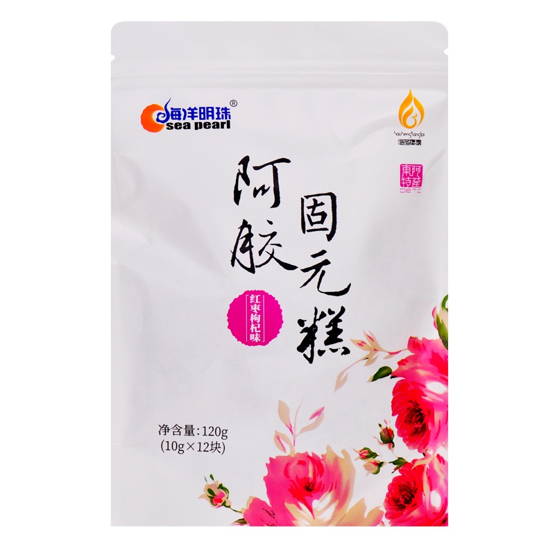 [买2发3]海洋明珠东阿阿胶固元糕红枣枸杞味120g