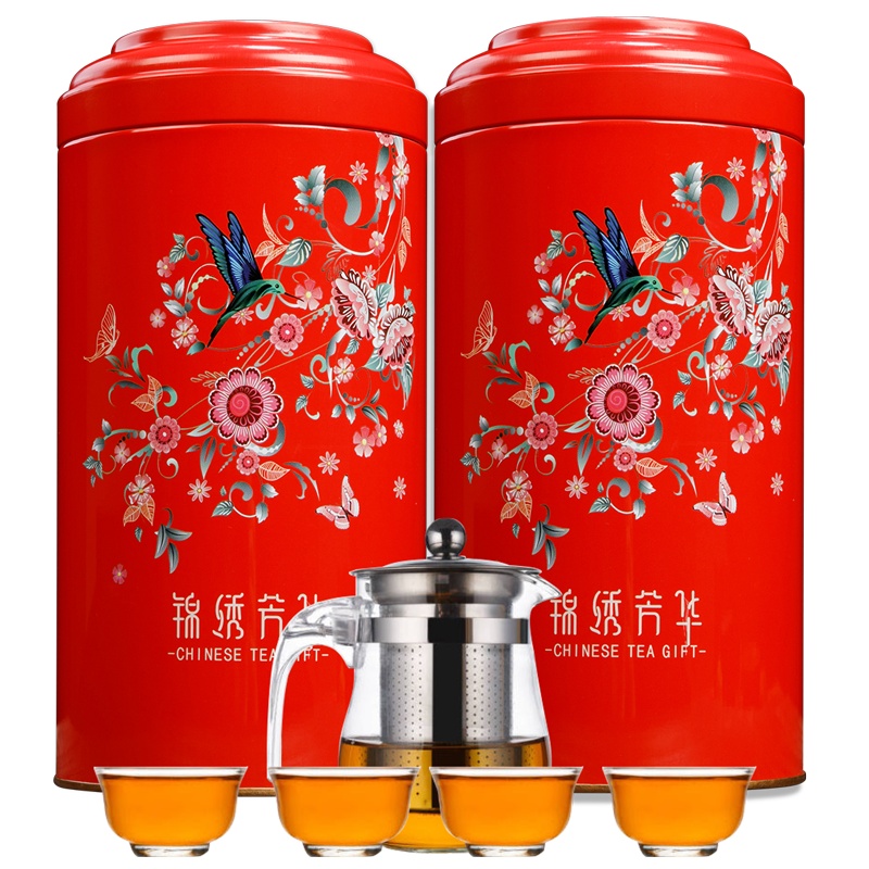 【送一壶四杯】源御露(Yuan Yu Lu)金骏眉红茶蜜香武夷原产散装茶叶芳华红罐装新茶500g