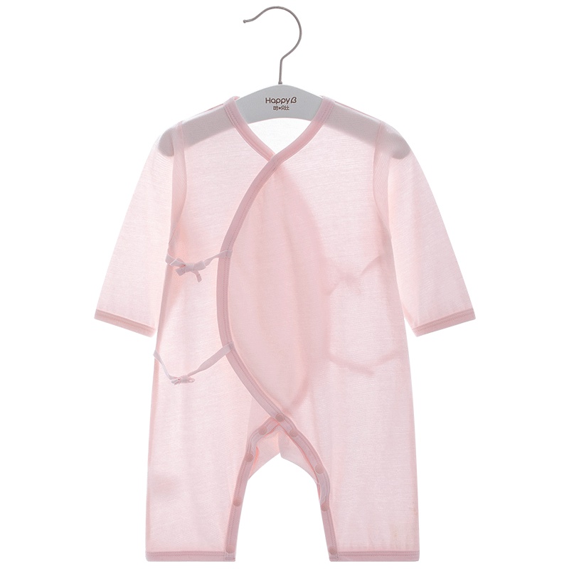 哈贝比（happyB）婴儿衣服男女宝宝纯棉和尚连体衣新生儿春夏薄爬服