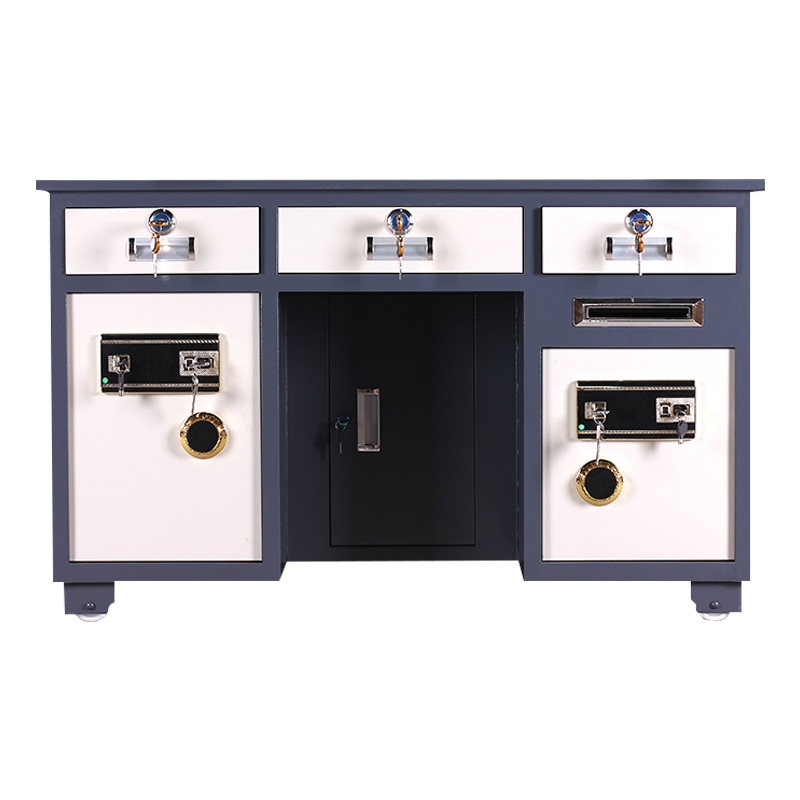 汉诺鑫威全钢保险桌抽屉办公投币财务桌密码保险柜家用电脑一体保险箱