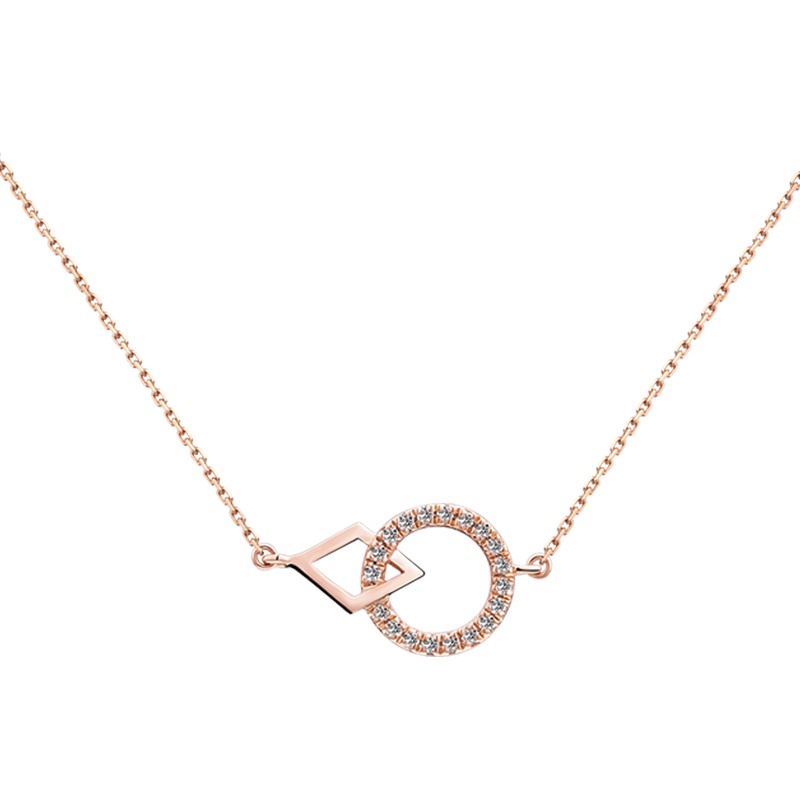 schl-Monologue独白MIX缘来是你9K金彩金钻石项链坠生日礼物_1