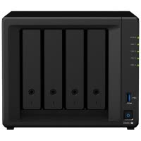 群晖(Synology)DS918+4盘位四核心NAS网络存储服务器磁盘阵列24TB企业级SATA硬盘千兆端口不规则体