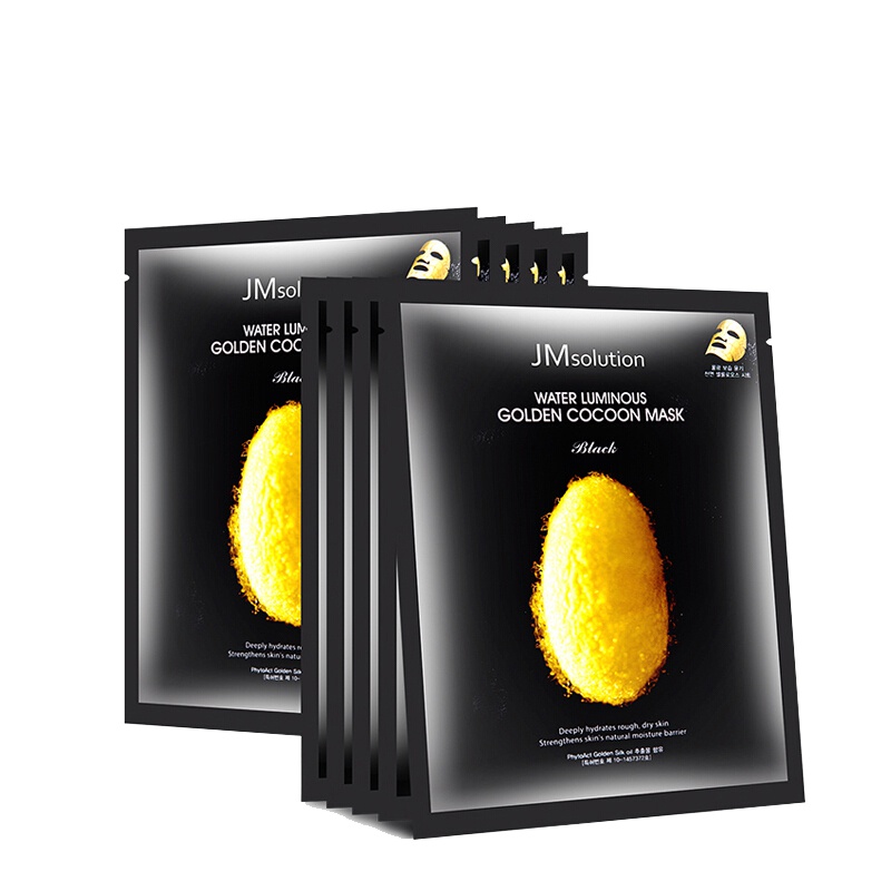 JMsolution玻尿酸黄金蚕丝蛋白精华水光面膜补水嫩白修复保湿 JM黄金蚕丝面膜10片/盒