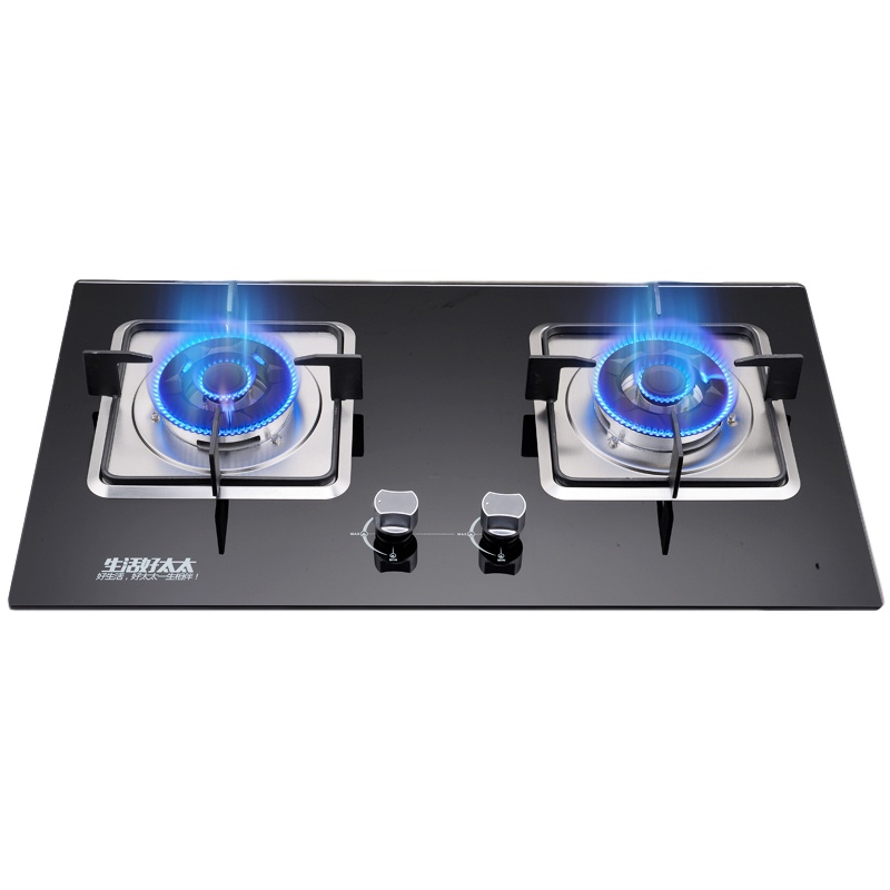 生活好太太 燃气灶嵌入式灶煤气灶双灶台嵌两用煤气炉钢化玻璃面板燃气炉台式灶具JZY-988A (天然气)