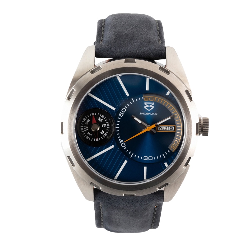 妙时空(MIUSKONE) 创意指南针男士皮带机械腕表 – 运动冒险系列MS55 (遇国庆/春节将于假后首日发货)