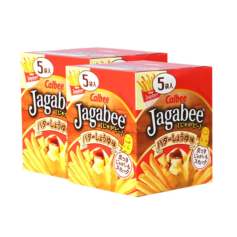 Calbee卡乐比牌佳可比薯条三兄弟黄油酱油味薯条80g两件装