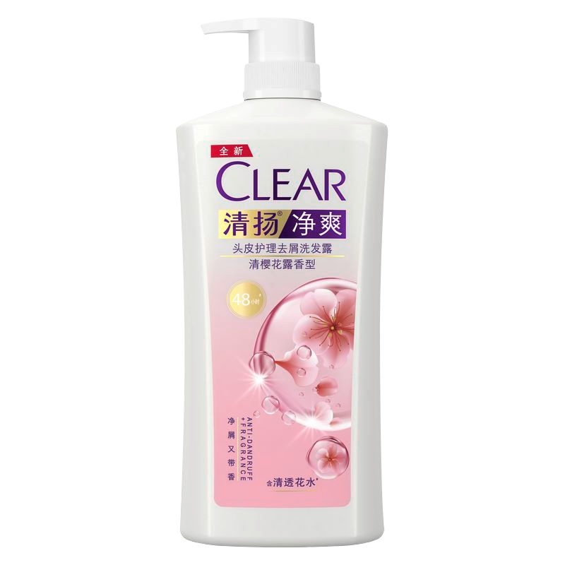 清扬(CLEAR)去屑洗发露 净爽头皮护理清樱花露香水润型1.2KG[联合利华]