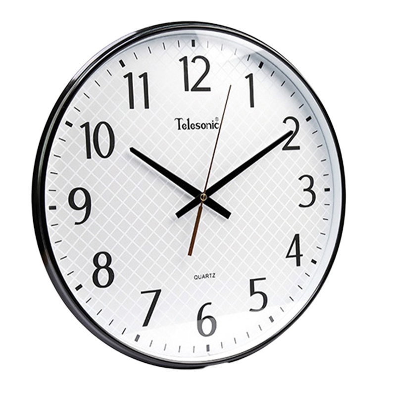 天王星 Q3644-3 14寸 简约静音挂钟 黑