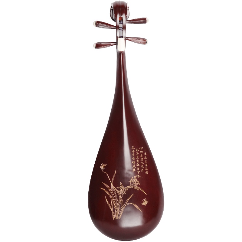 梵巢 琵琶 练习 乐器 PP-02 成人 初学 演奏 用琴 亮光 上漆 黑色 硬木材质 硬木成人琵琶