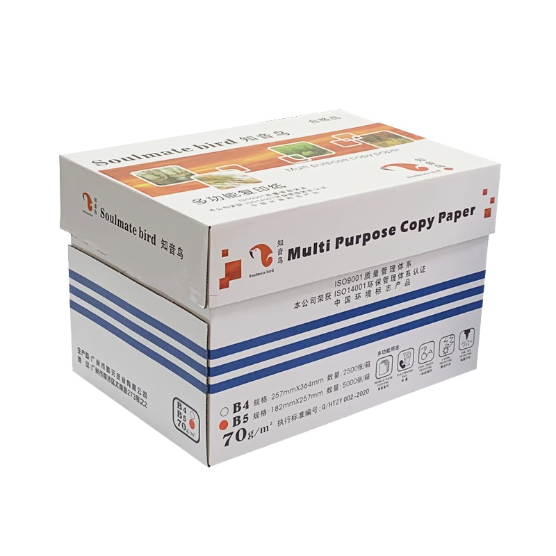 知音鸟 70克B5 复印纸 10包/箱 500张/包(单价 元/箱) 厂家直销