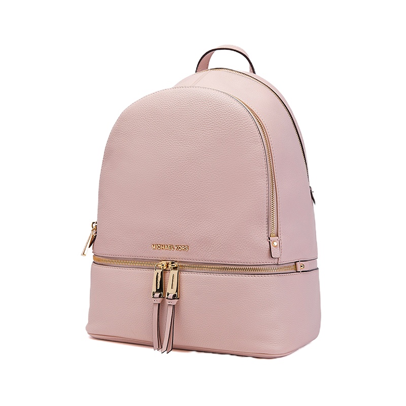 Michael Kors/迈克?科尔斯女士RHEAZIP系列牛皮双肩包30S5GEZB3L粉色187高端女士双肩包 