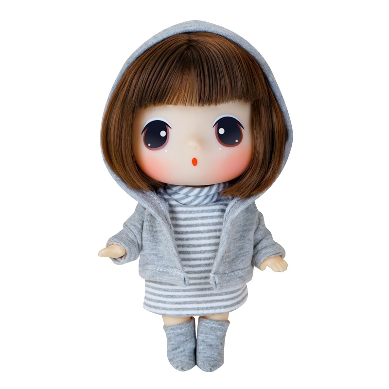 冬己女孩玩具精美可爱18CM运动风娃娃FDE1816