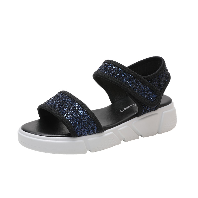 卡帝乐鳄鱼CARTELO19夏上新女士凉鞋运动女鞋休闲鞋低跟鞋女单鞋一字带鞋