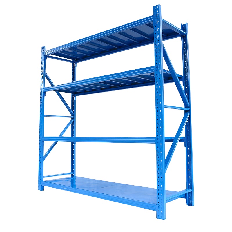 [规格:200公斤120*50*200 主架4层 蓝色]置物架仓库货架仓储货架中型金属货架可拆装重型