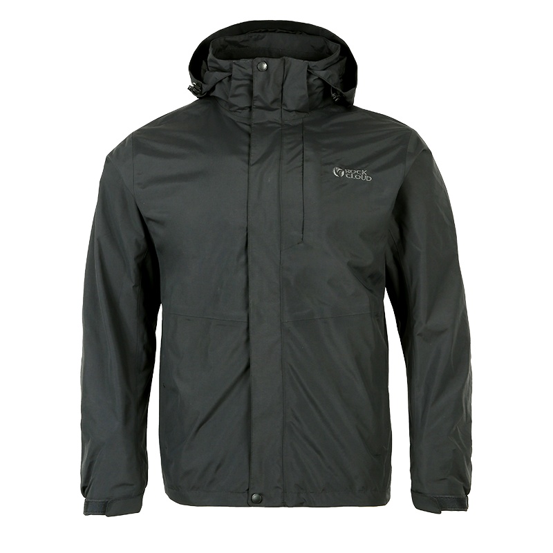 岩云/RockCloud 户外休闲男士防泼水抓绒三合一冲锋衣