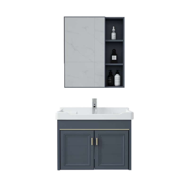 新款岩板太空铝浴室柜卫生间古达洗手柜组合简约洗脸盆酒店面盆洗漱台